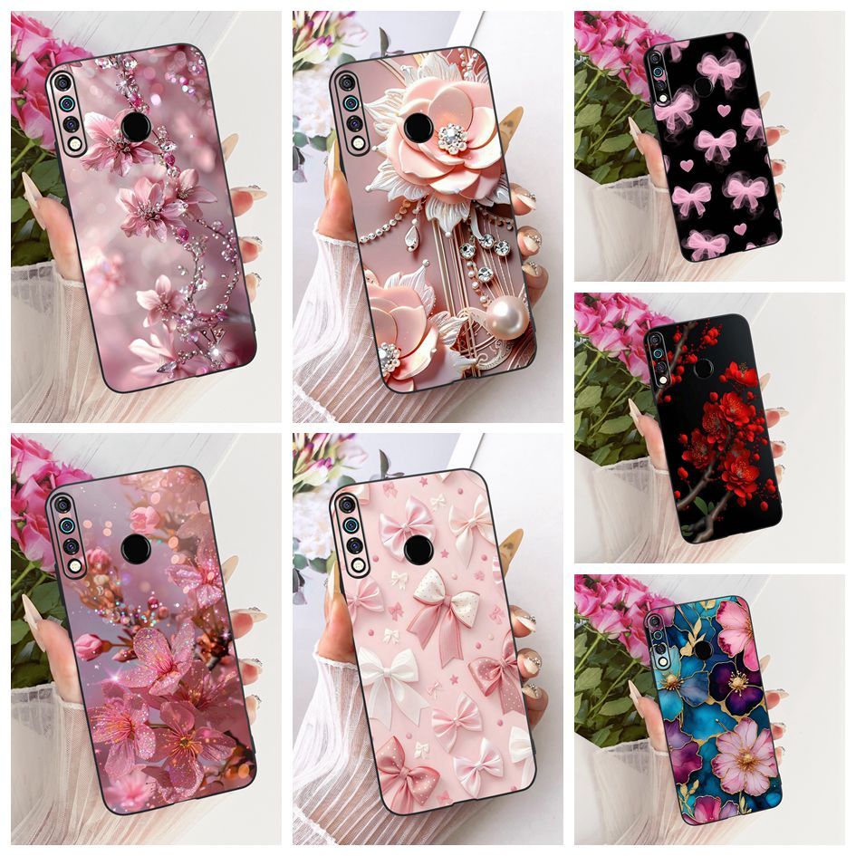 Vỏ Mới Cho Tecno Camon 12 CC7S Ốp Lưng Hoa Phổ Biến Nơ Họa Tiết Silicon Mềm Ốp Lưng Cho Tecno Spark 