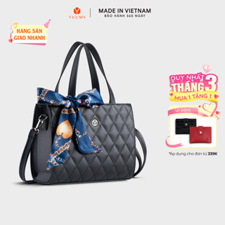 Túi Yuumy (Thời trang nữ phối khăn thắt nơ size 25 - Túi xách da Seasand YTX45)
