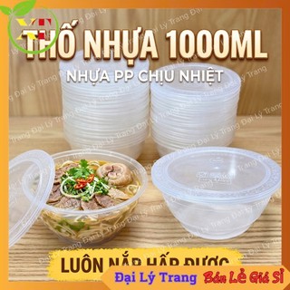 ( SỈ 300 ) Tô Nhựa PP 1000ML Loại Dày Chịu Nhiệt Dùng Đựng Hủ Tíu , Phở , Bún Bò _ GIÁ SỈ CHO QUÁN