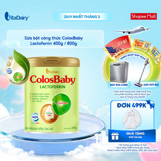 [NHIỀU GIAI ĐOẠN] Sữa bột ColosBaby Lactoferrin - Bổ sung dinh dưỡng, hỗ trợ đề kháng - Lon 400g và 800g