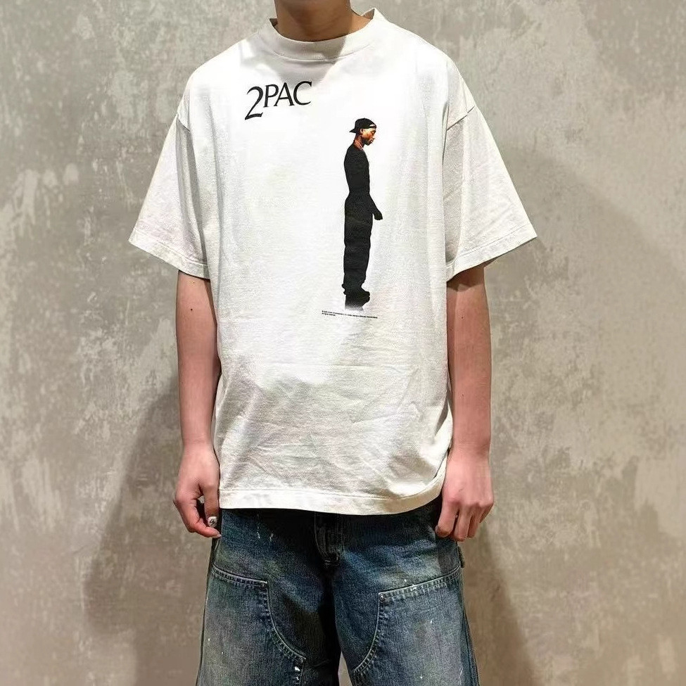 ZDCA Saint OF Michael 2PAC Casual Summer Loose Fit Distressed Short Sleeve T Men's T-shirt