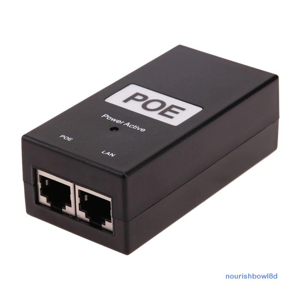 NOURISHBOW POE Power Injector, Bộ nguồn POE tương thích 24V / 48V 0.5A, Bộ định tuyến nguồn Máy tính
