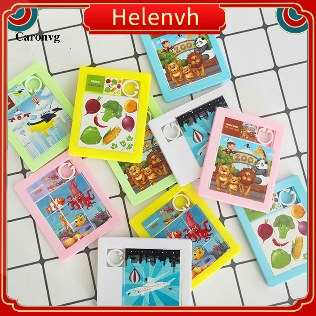 < Helenvh > 3 Câu đố họa tiết trượt Phối hợp tay-mắt Phụ kiện không cần Burrs Brain Teaser Slide Puz
