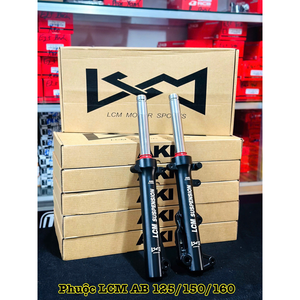Phuộc Trước LCM Dùng Cho AB 125/150/160 ( Ty Trắng ) Hàng Chính Hãng LCM Gắn Như Zin >>>>