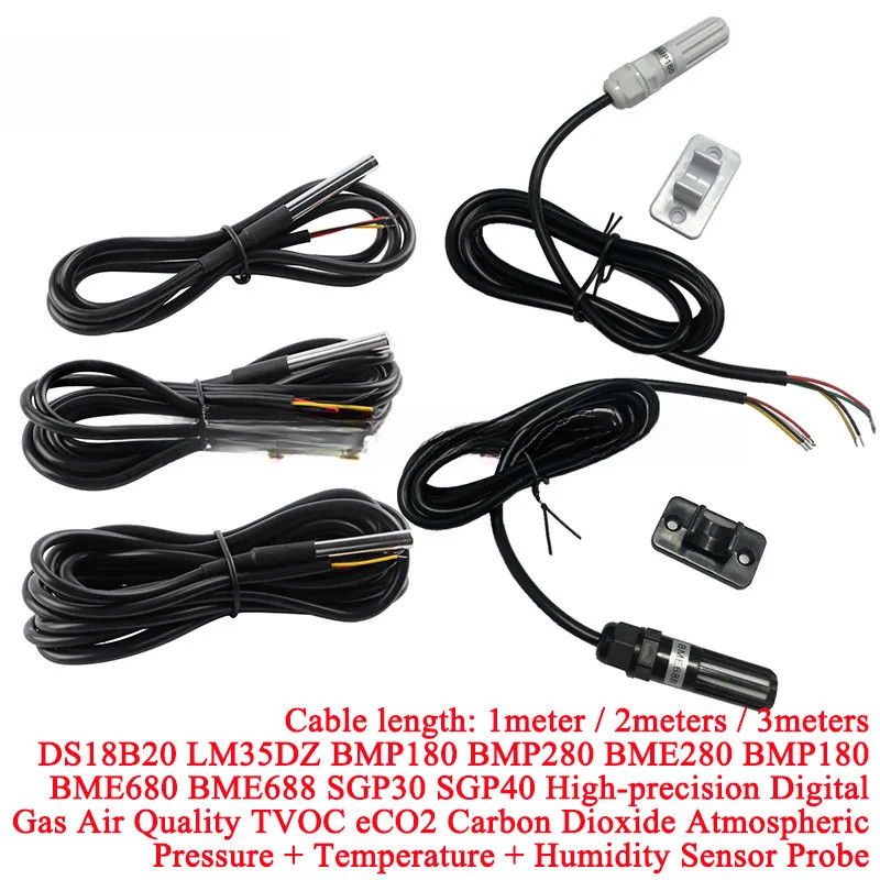 DS18B20 LM35DZ BMP180 BMP280 BME280 BMP180 BME680 BME688 SGP30 SGP40 Cảm biến đầu dò nhiệt độ ren ch