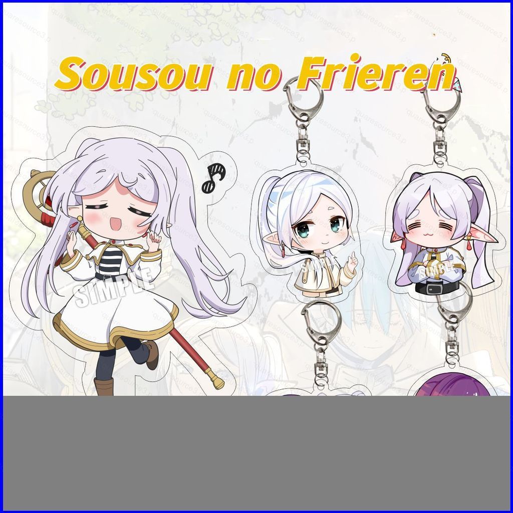 SQ3 Frieren: Beyond Journey 's End Móc khóa Anime Sousou no Frieren Móc khóa Fern Stark Acrylic Túi 
