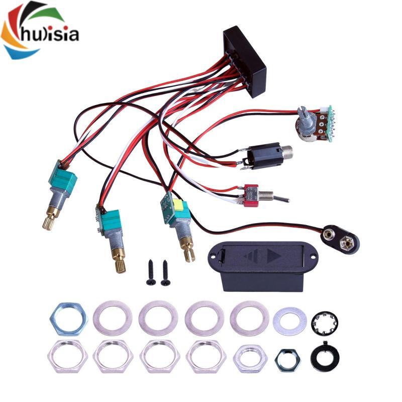 Chalisia Điện Bass Preamp Guitar Active Pickup Cho Bass Pickup Bass Guitar Phần