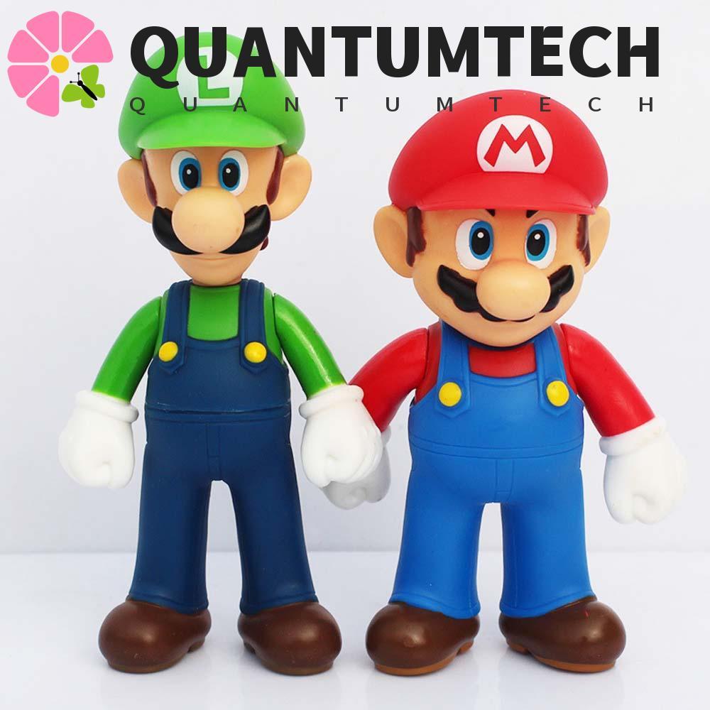 QUANTUMTECH Hình Đồ Chơi Trẻ Em Đồ Chơi Dễ Thương Anime Mô Hình Bộ Sưu Tập Mô Hình Nấm Mario Super M