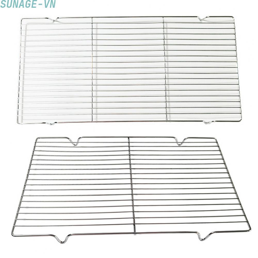 【SUNAGE】BBQ Tools Mesh Net Rounded Corners Strong Bearing Capacity Grid Shape Grill Net【HOT Fashion】