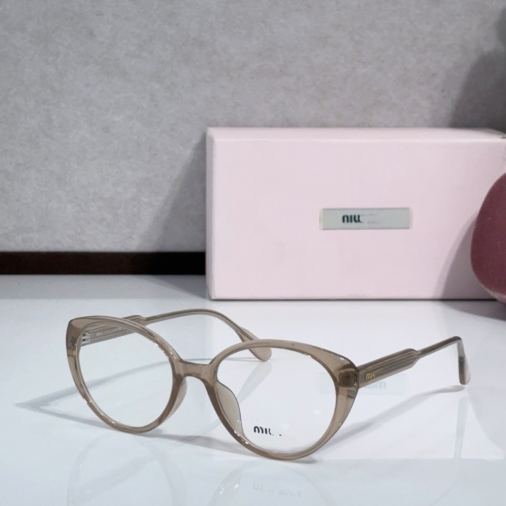 MIU MIU Fashion Round Frame Glasses Frame No Makeup Glasses Frame Trendy Versatile K9166