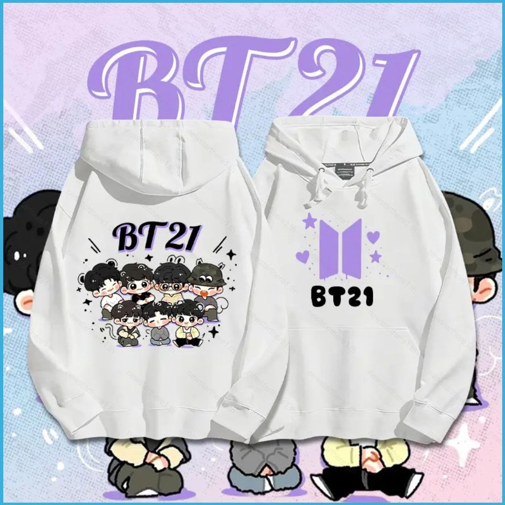 NS1 BTS BT21 RM Jin SUGA / Agust D Áo Hoodie KPOP Áo Unisex Dài Tay Top SN1