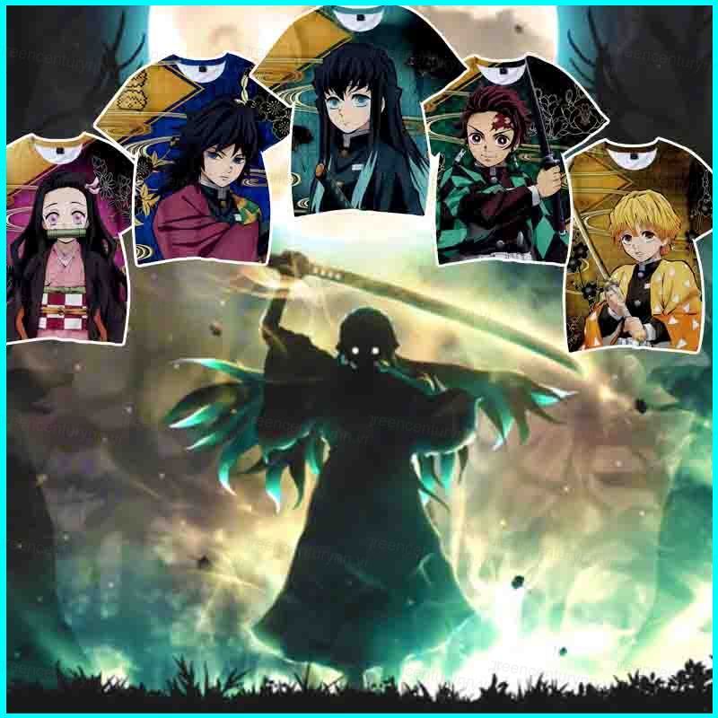 Áo Tee Cosplay Demon Slayer Tanjirou/Nezuko chất lượng cao