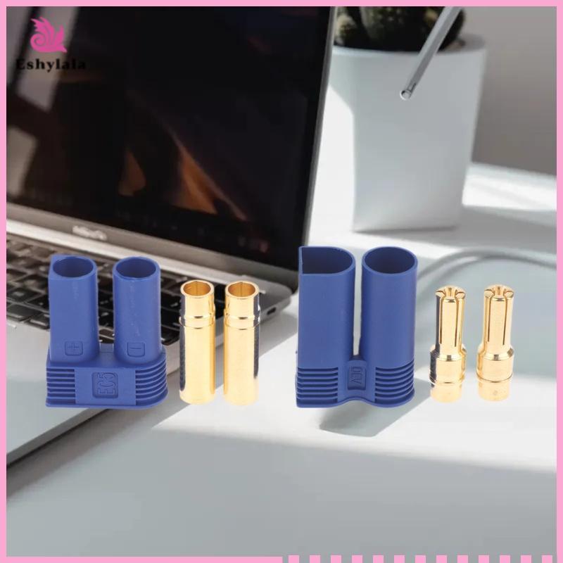 Eshylala 5 / 10 Cái Nam Nữ Mạ Vàng Chuối Cắm EC5 Bộ Kết Nối Cho RC Circuit Nam Nữ Bullet Phần [MỚI]