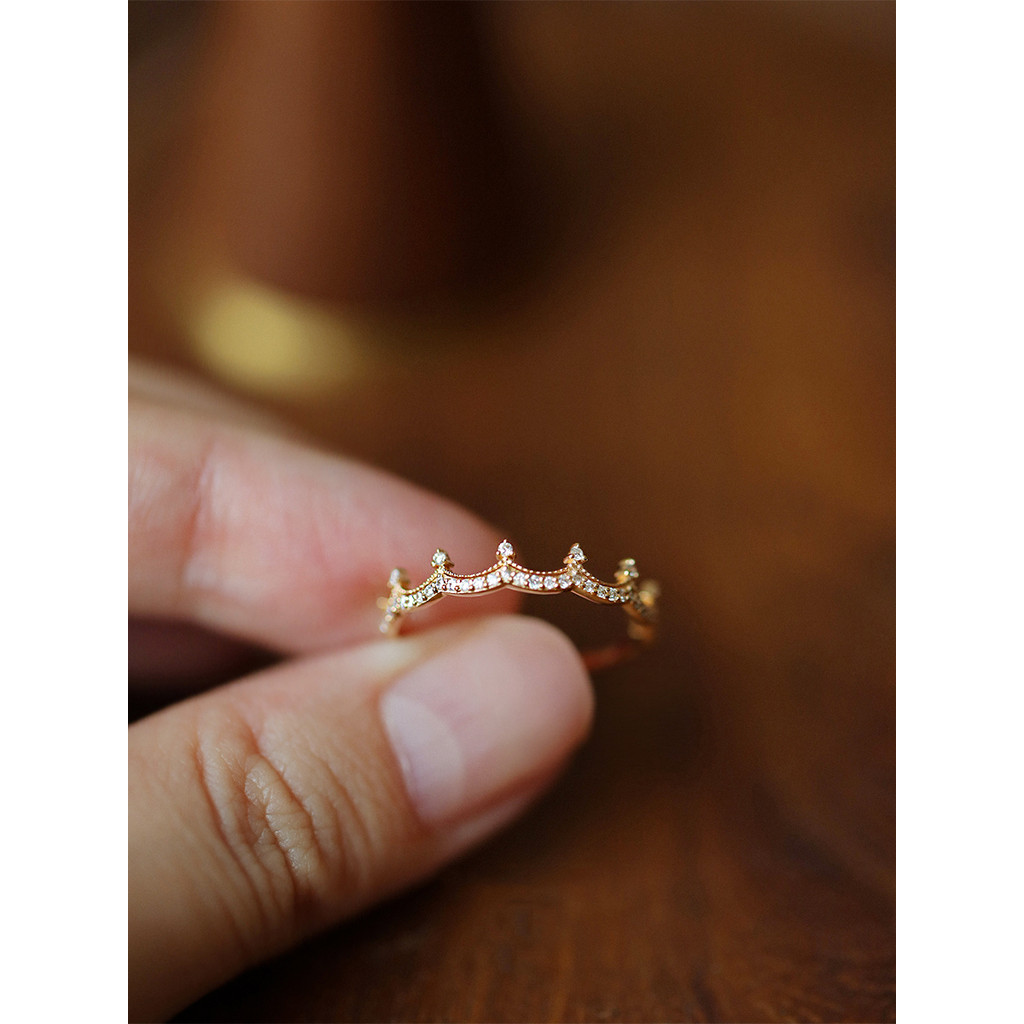 nhẫn bạc 925 nhẫn bạc thật S925 Nhẫn Bạc Công Chúa Vương Miện - Sang Trọng và Ánh Sáng