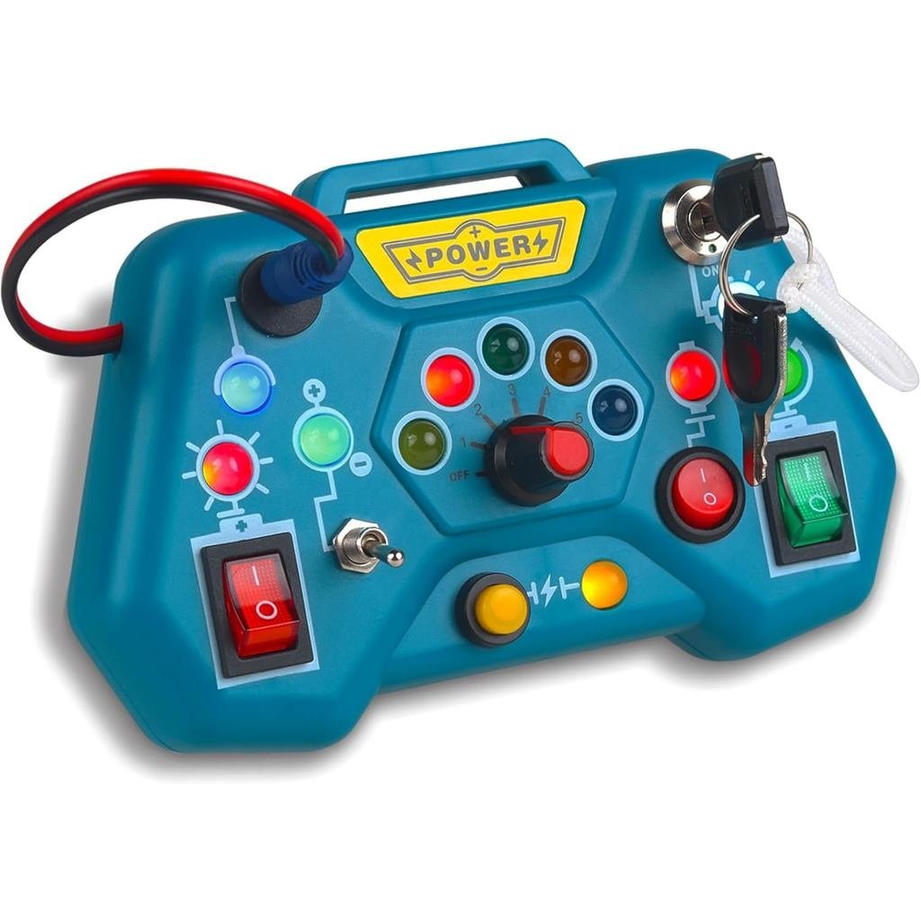 Đồ chơi trẻ mới biết đi Bảng bận rộn LED, Đồ chơi Montessori cho bé 1-3 tuổi, Bảng cảm giác trẻ em, 