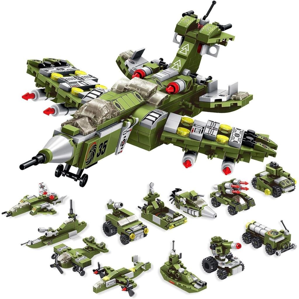 Đồ chơi khối xây dựng STEM, 576 CÁI Đồ chơi gạch xây dựng kỹ thuật quân sự cho trẻ em, Bộ dụng cụ xâ