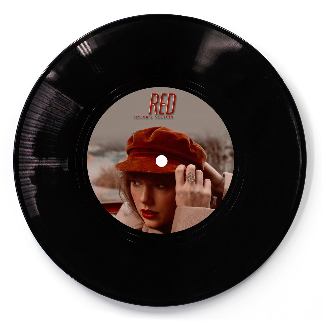 Taylor Swift Mô Phỏng Vật Lý Vinyl Record Trang Trí Mục Tiêu Khuôn 1989LP Đỏ Đỏ