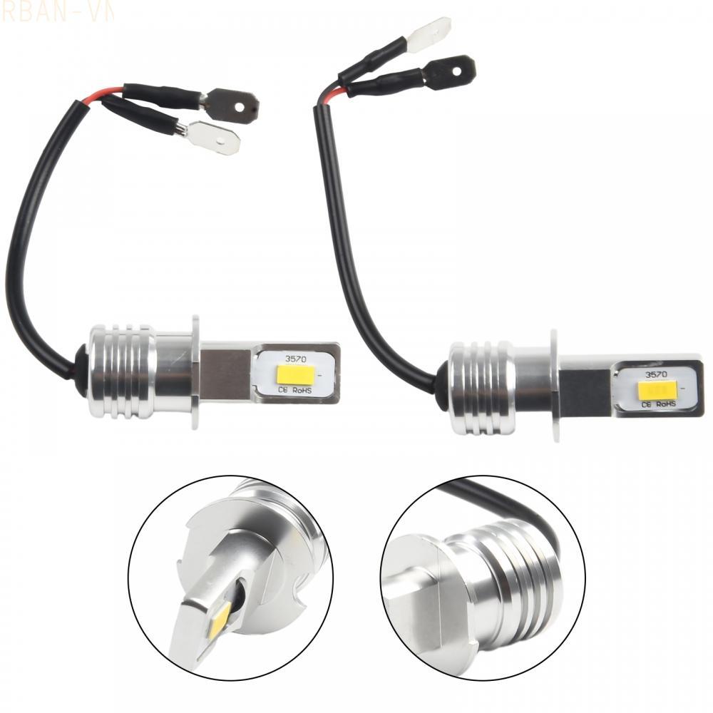2Pcs H3 LED Fog Light Bulb Conversion Kit Super Bright 3000K Yellow Long Lasting