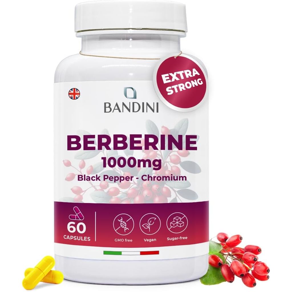 Thai® Berberine 1000mg Liều lượng cao nguyên chất | Berberin HCl nguyên chất từ Berberis Aristata 97