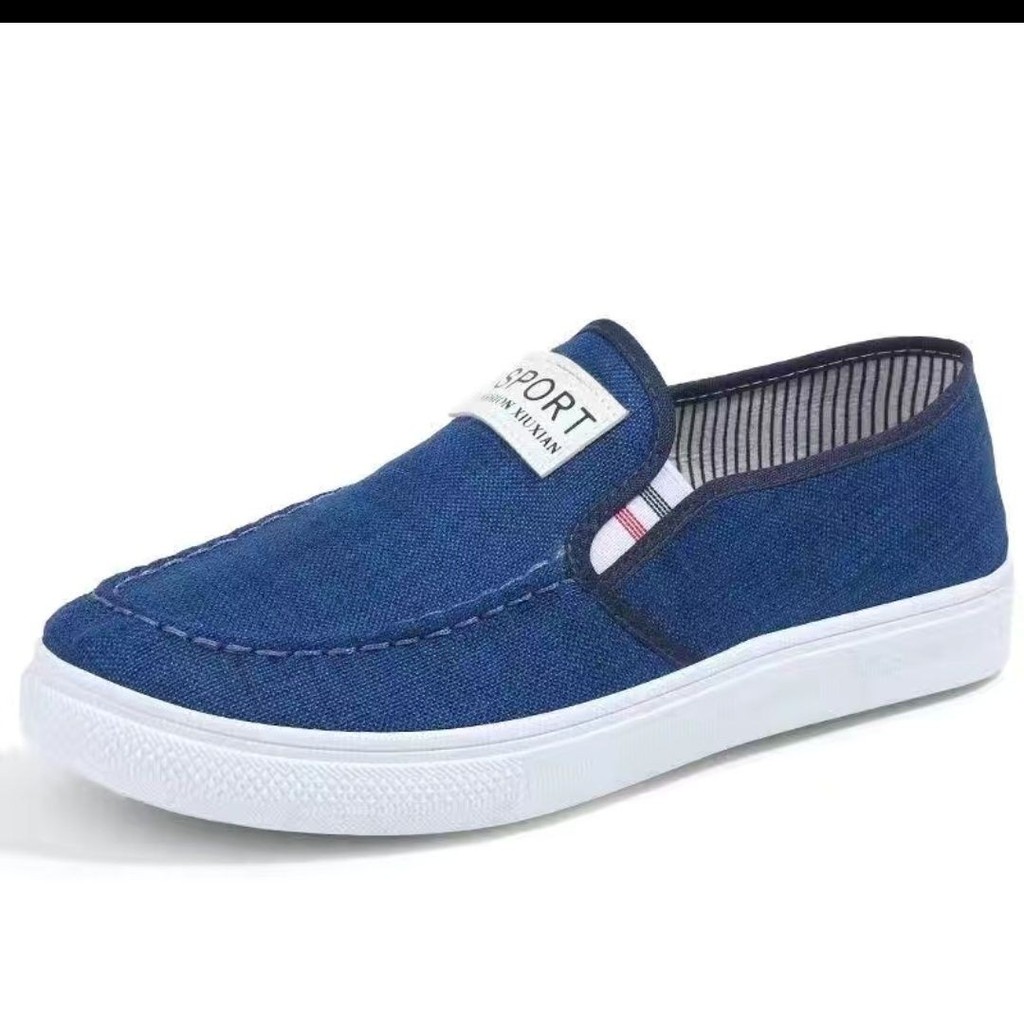 Bò Tendon Bắc Kinh Giày Vải Nam Giày Vải Thoáng Khí Thường Chống Trơn Trượt Bàn Đạp Chống Mài Mòn Giày Nam Bố Giày Thường Ngày