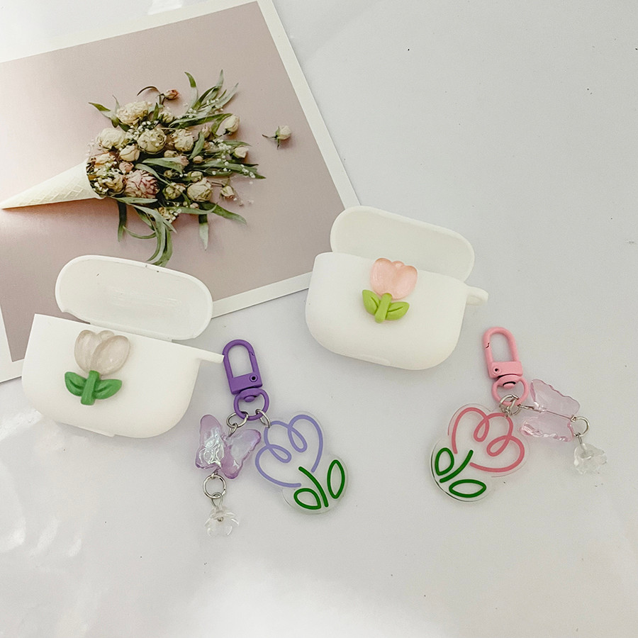 Hoa Tai Nghe Dành Cho EarFun Air 2 NC / Air Mini 2 / Kẹp Ốp Silicon Chống Sốc Hộp Đựng Tai Nghe Cho 