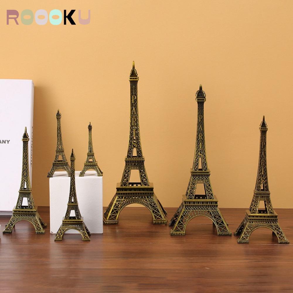 Mô hình tháp Eiffel ROOOKU, Tượng tháp Eiffel bằng đồng 7 kích cỡ, Thiết kế tinh tế kèm hộp Kim loại
