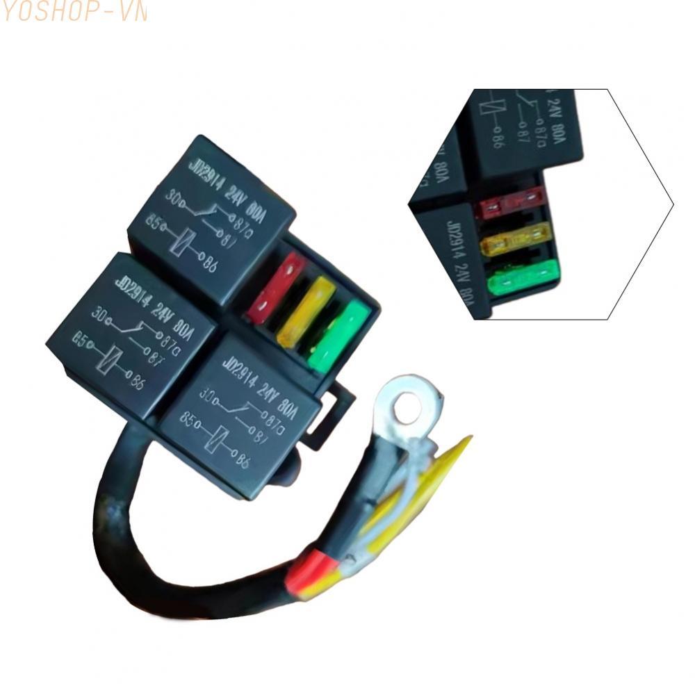 [Ysp]24V Fuse Relay Box ATC And ATO Blade Support Wiring Harness For ATC Blade Fuses