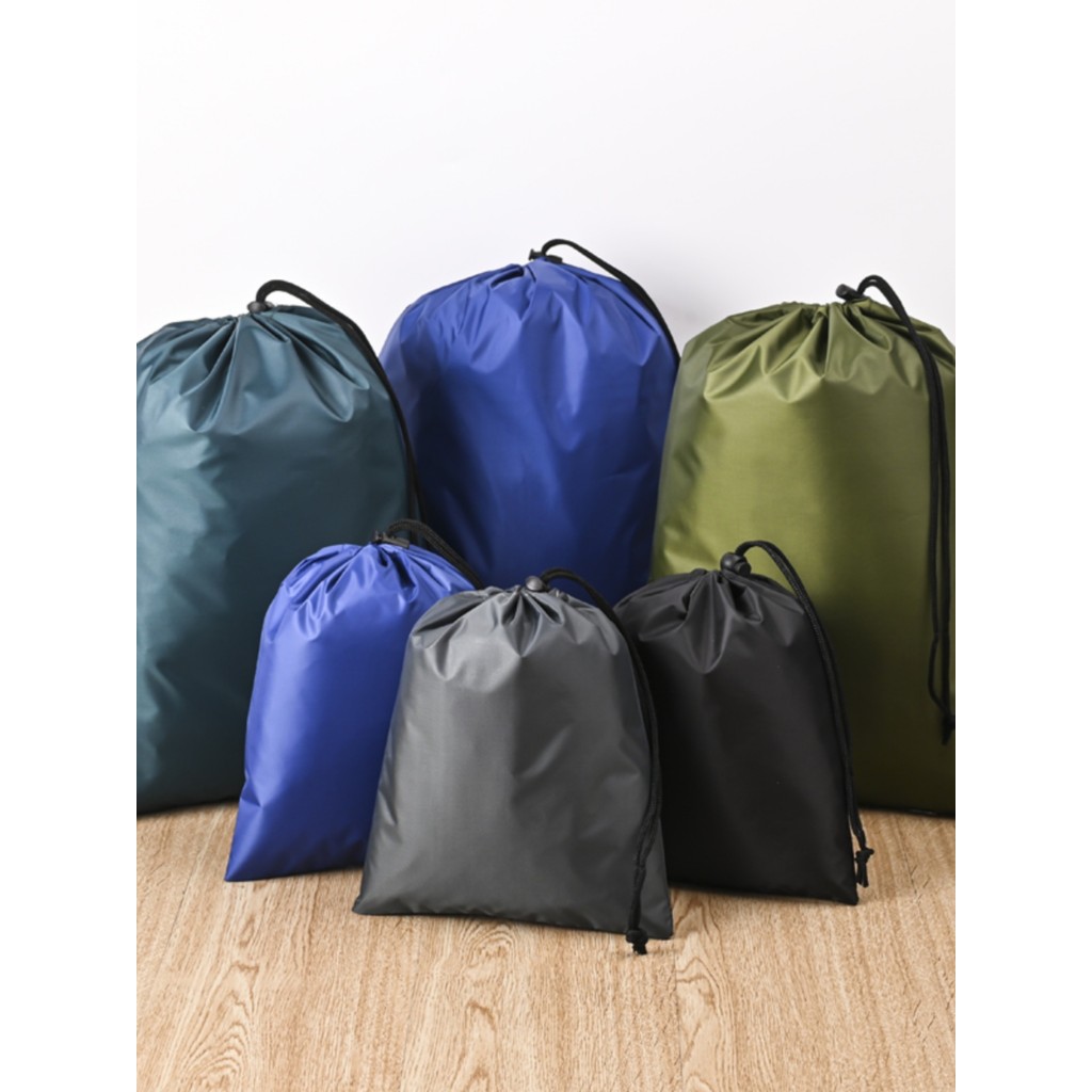 Spot Goods#Waterproof Oxford Cloth Drawstring Bag Polyester Drawstring Bag Luggage Storage Bag Shrin