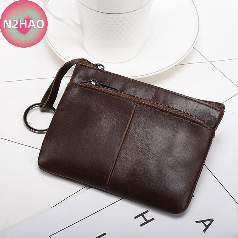 N2HAO Retro Top Grain Leather Ví nhỏ n