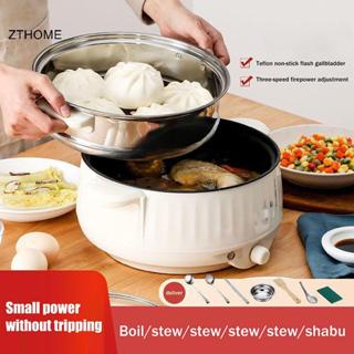 ZTHOME 1.7 / 3.2 / 3.7L Chảo Chiên Điện Đa Năng Chống Dính Nồi Chậm Dung Tích Lớn Lẩu Điện Đồ Dùng Nhà Bếp HOT