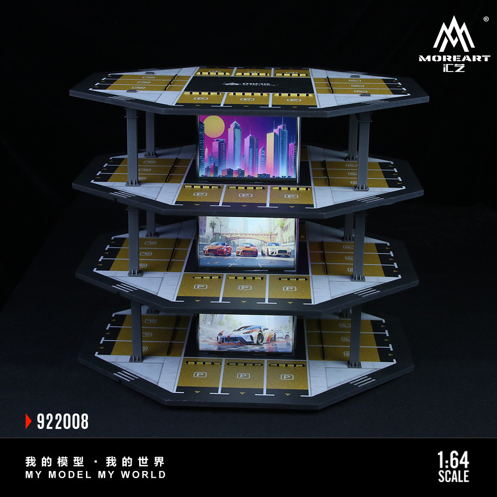[ORDER] Mô hình diorama MOREART 1:64 Octagonal Tower Parking Lot Simulation Model MO922008