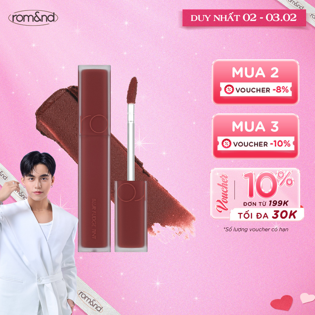 [LIVE] Son kem siêu lì, cho đôi môi mịn mượt Hàn Quốc Romand Blur Fudge Tint 5g