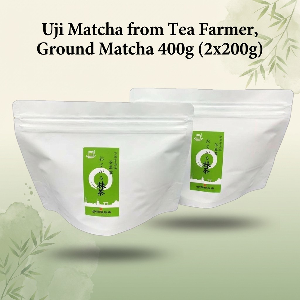 Uji Matcha from Tea Farmer, Ground Matcha 400g (200g x 2) - Kyotan Uji Tea Koshou Seicha
