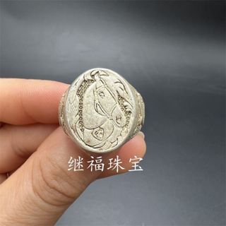 Bộ sưu tập nhẫn cặp phong cách cổ Miao và Tây Tạng, bạc cao cấp, phù hợp với cung hoàng đạo