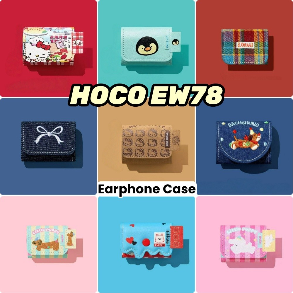[Chất lượng cao] Dành cho vỏ HOCO EW78 Vỏ bọc tai nghe dệt may hoạt hình dễ thương