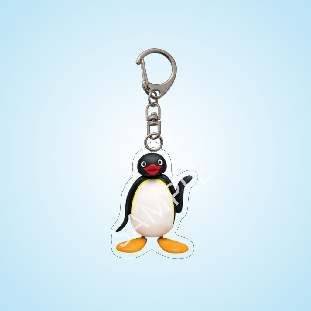 Dễ thương chim cánh cụt Keychain Acrylic phim hoạt hình động vật pingu Mặt dây chuyền vài ba lô Vai