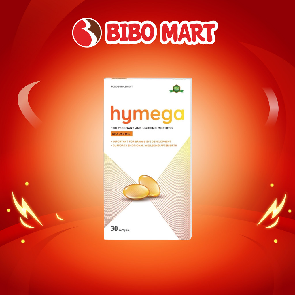 Viên Aplicaps Hymega Bổ Sung DHA Tinh Khiết EPA, Vitamin E Cho Bà Bầu Hộp 30 Viên - Bibo