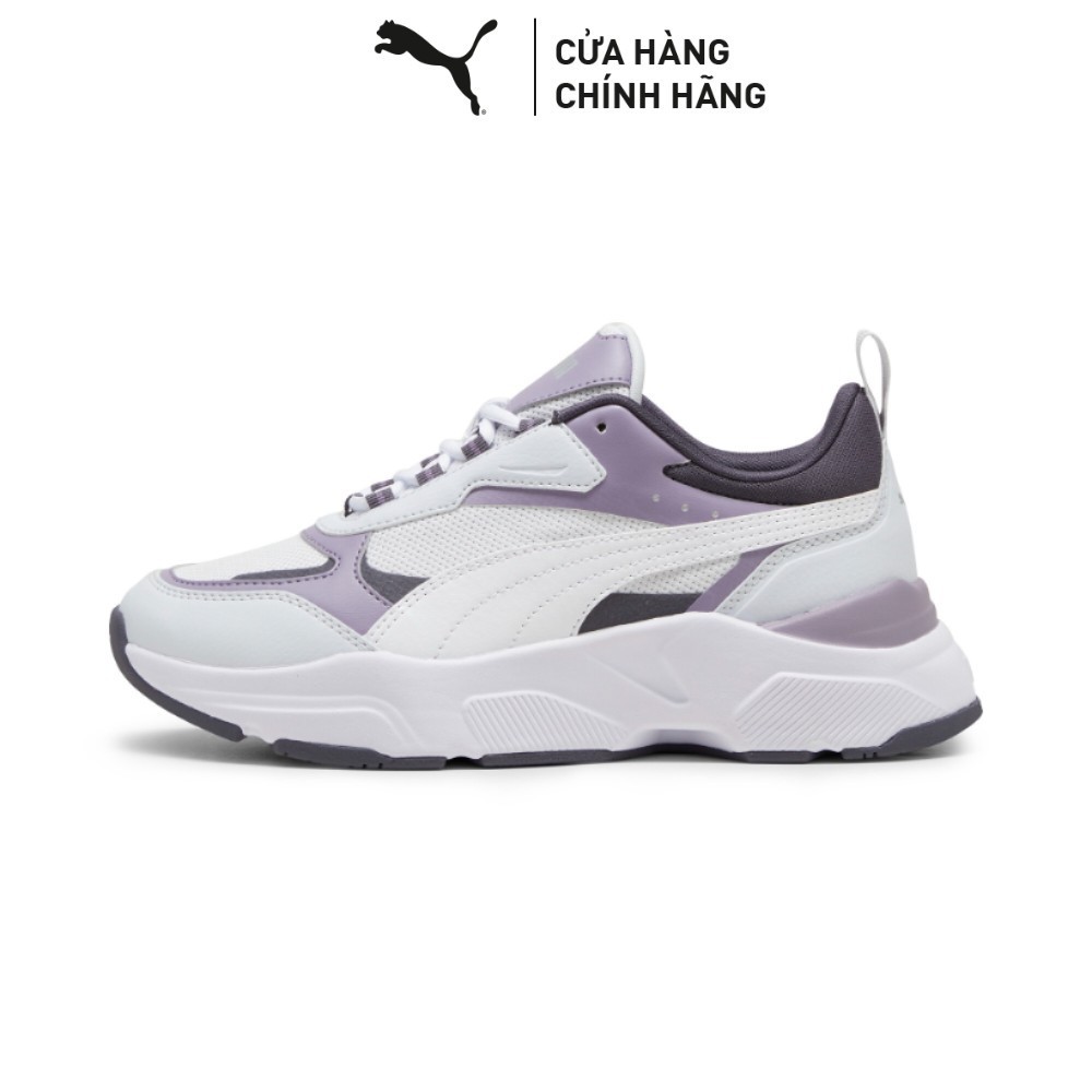 Giày Thời Trang PUMA Nữ Cassia Silver Mist-White-Galactic Gray-Pale Plum-Silver Màu Xám