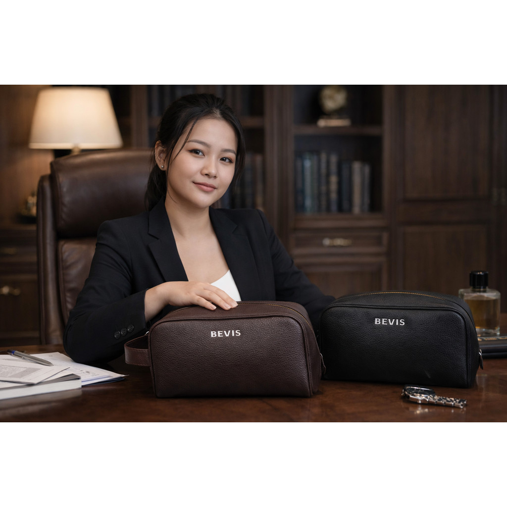 BEVIS REGAL – Túi Cầm Tay Nam Da Bò Cao Cấp, Lịch Lãm & Bản Lĩnh Doanh Nhân thương hiệu BEVIS