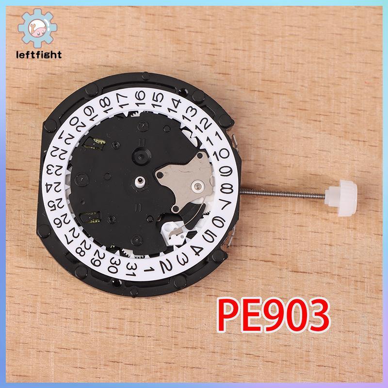 TRÁI PE903 Phong trào Sunon Pe90 Ligne Thạch anh Ba tay có 3 mắt Ngày Chronograph nhỏ Phút thứ hai, 