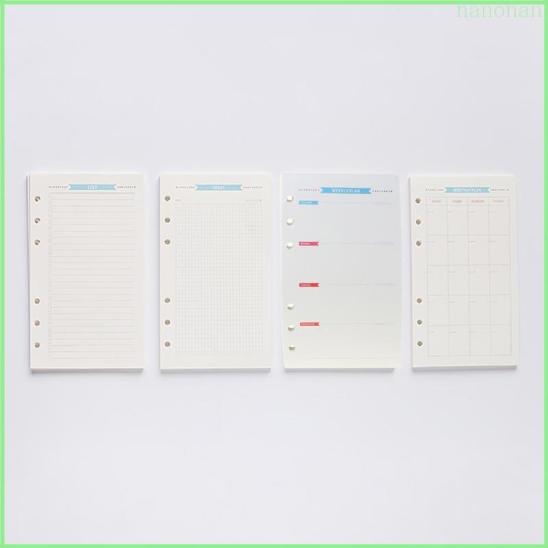 Nan A6 Loose-leaf Planner Chèn giấy tờ cho A6 Binder Loose-leaf Journal Notepad