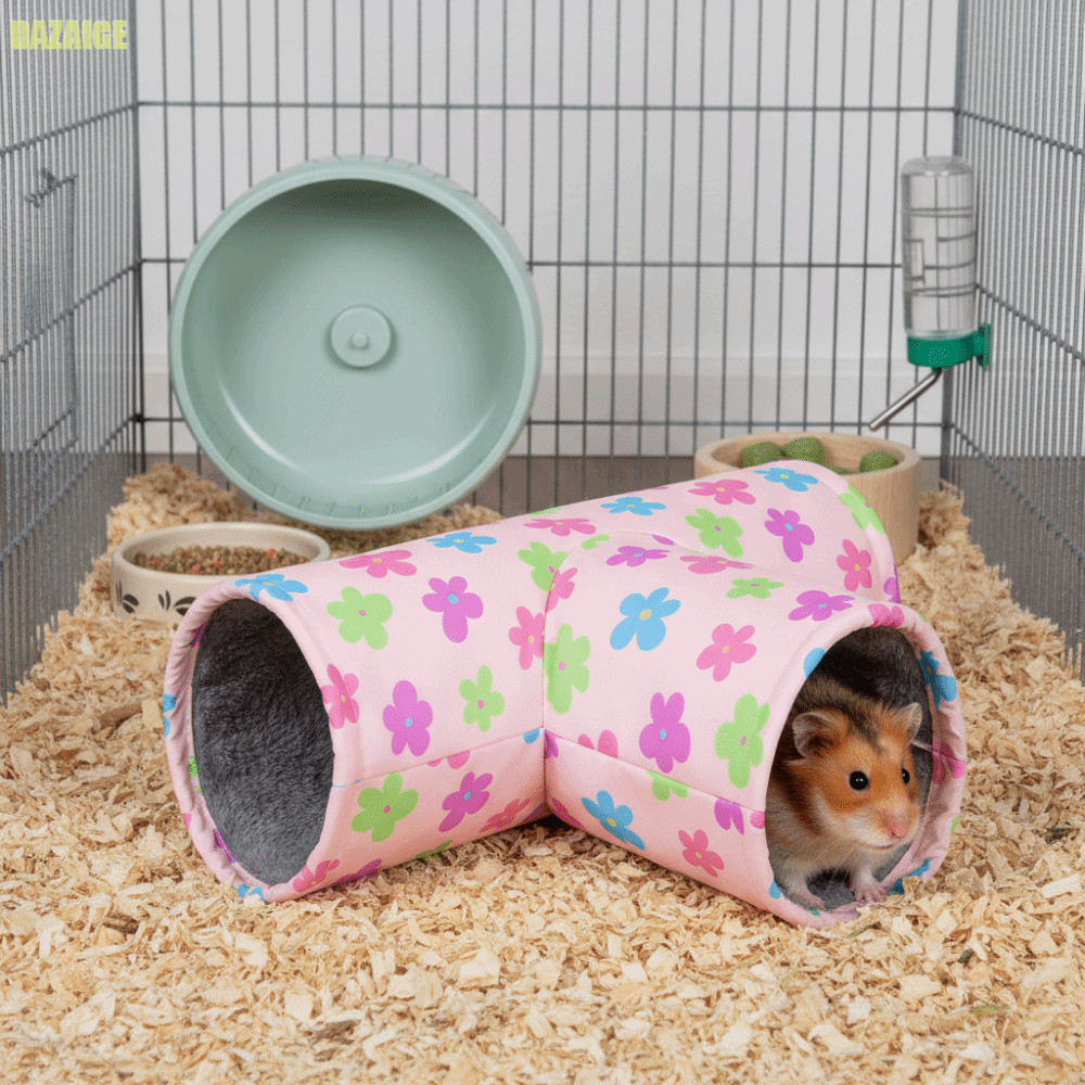 DAZAIGE Guinea Pig Tunnel House Họa tiết ngôi sao hoa Hoạt động vui nhộn
