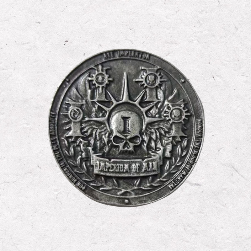 Spot Goods#Game Peripheral Space Marines2Alloy Edition Human Empire Commemorative Coin Warhammer40K 