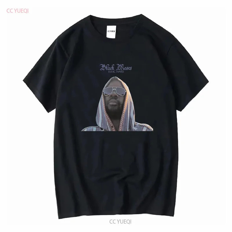 Isaac Hayes Đen Moses Áo Thun Xanh Size 3XL Vintage Unisex Co Giãn Vải Dạo Phố Thông Gió Tốt Thiết K