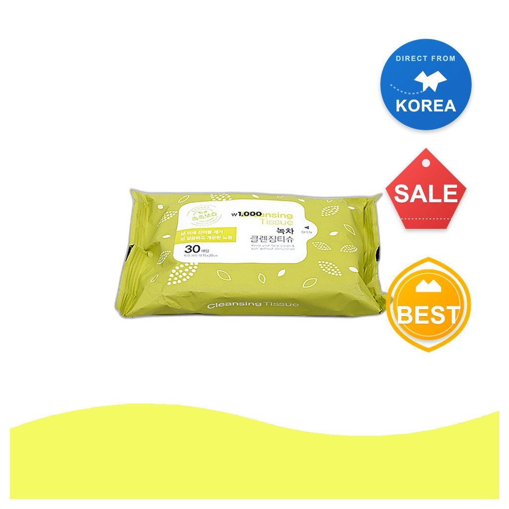 [daiso] Khan tay trang Khan giay lam sach tra xanh 30 to 1 khan lau sach