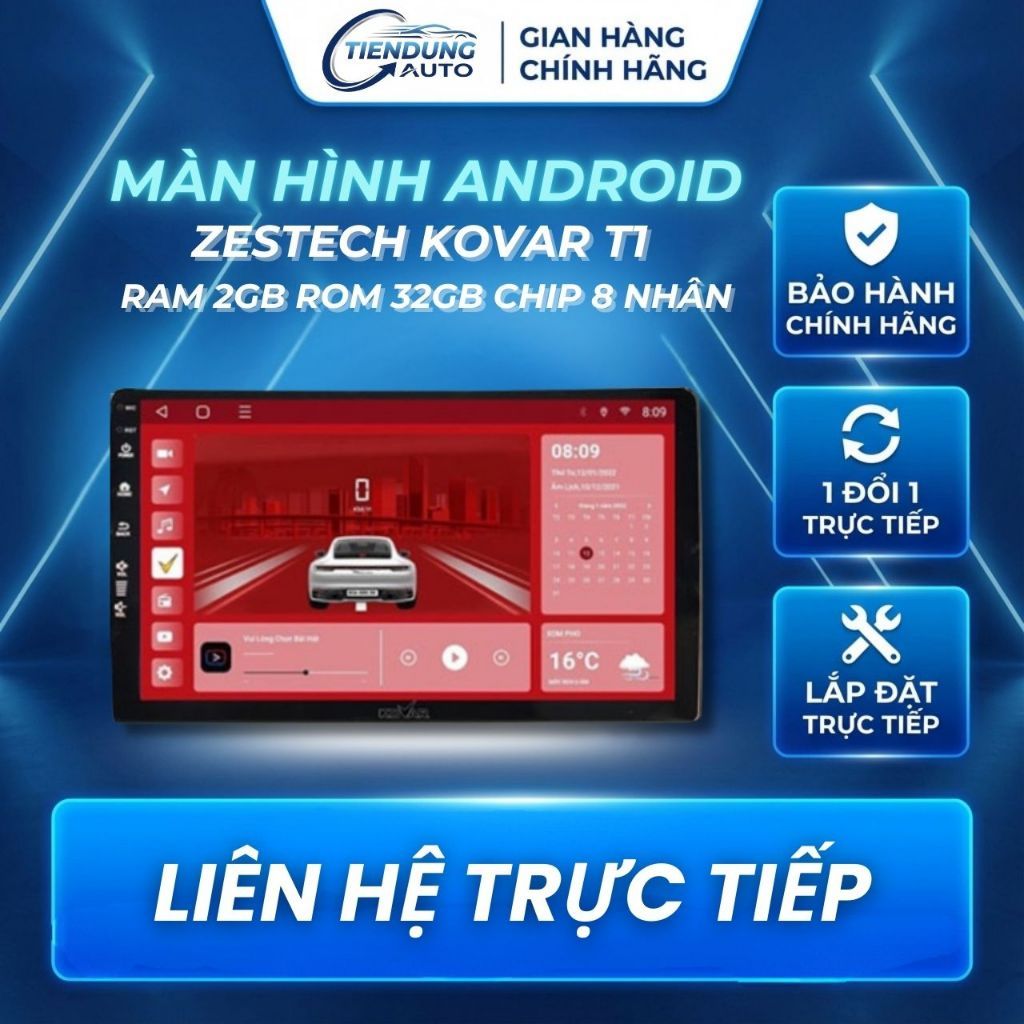 New   Màn Hình Android Zestech Kovar T1 Ram 2GB Rom 32GB Chip 8 nhân
