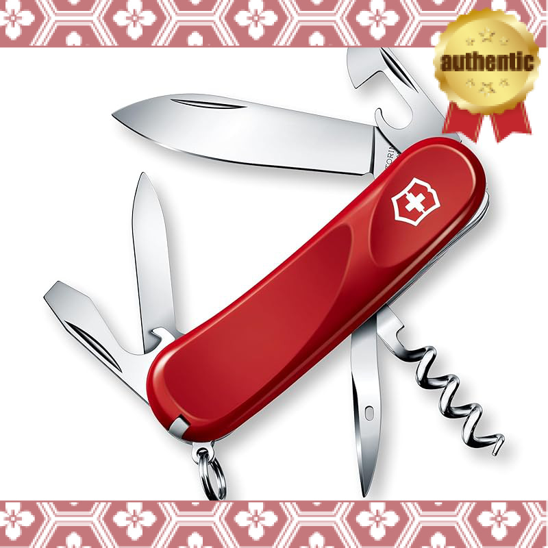 VICTORINOX Evolution 10 Swiss Army Knife, multifunctional knife with corkscrew, ergonomically design