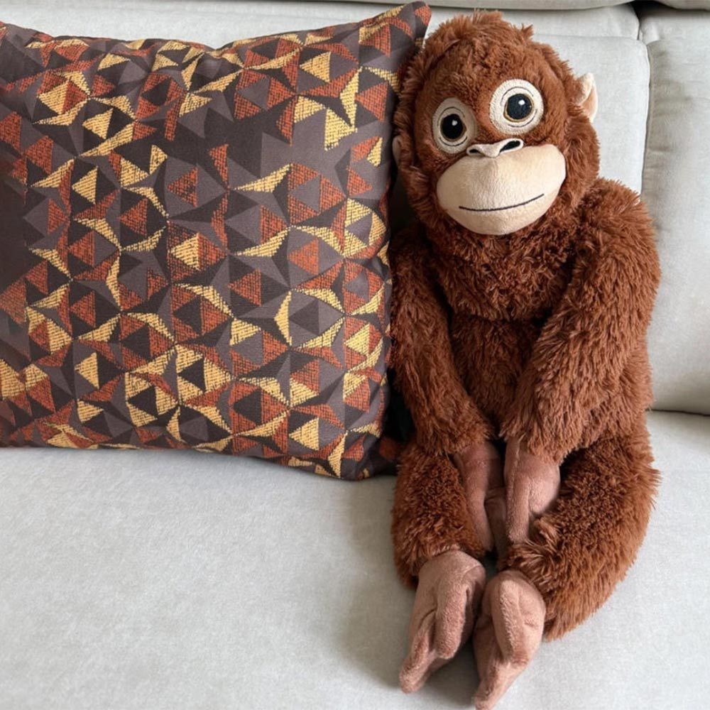 IKEA Gorilla Plush Doll DJUNGELSKOG Velcro Red-Haired Long-Armed Monkey Doll Soothing Ragdoll