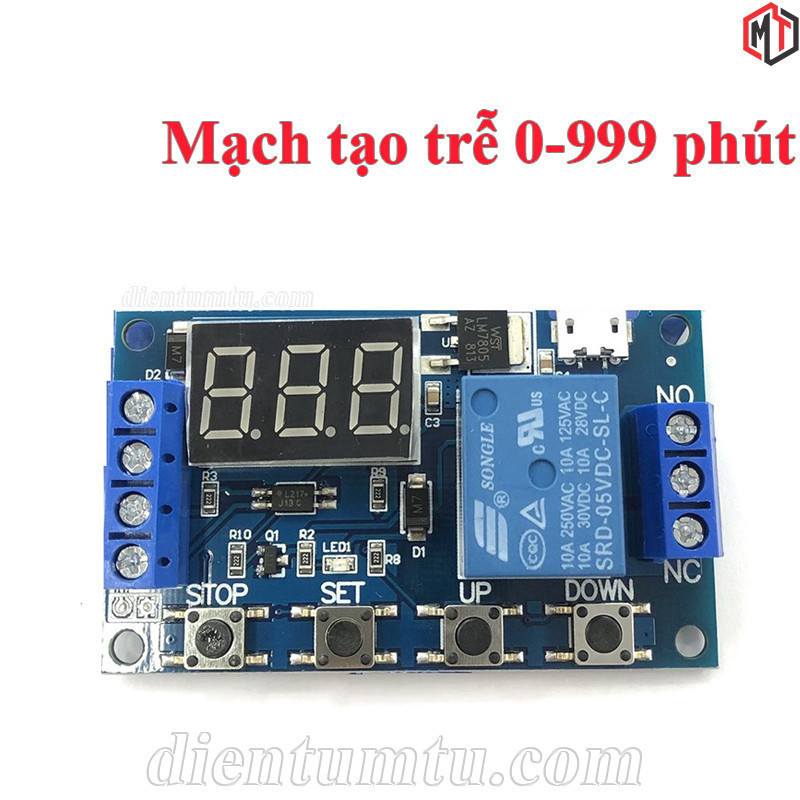 158 Mạch tạo trễ 0-999 phút dùng Relay JZ-801/M421 , Mạch hẹn giờ 5V-30V đóng ngắt thiết bị