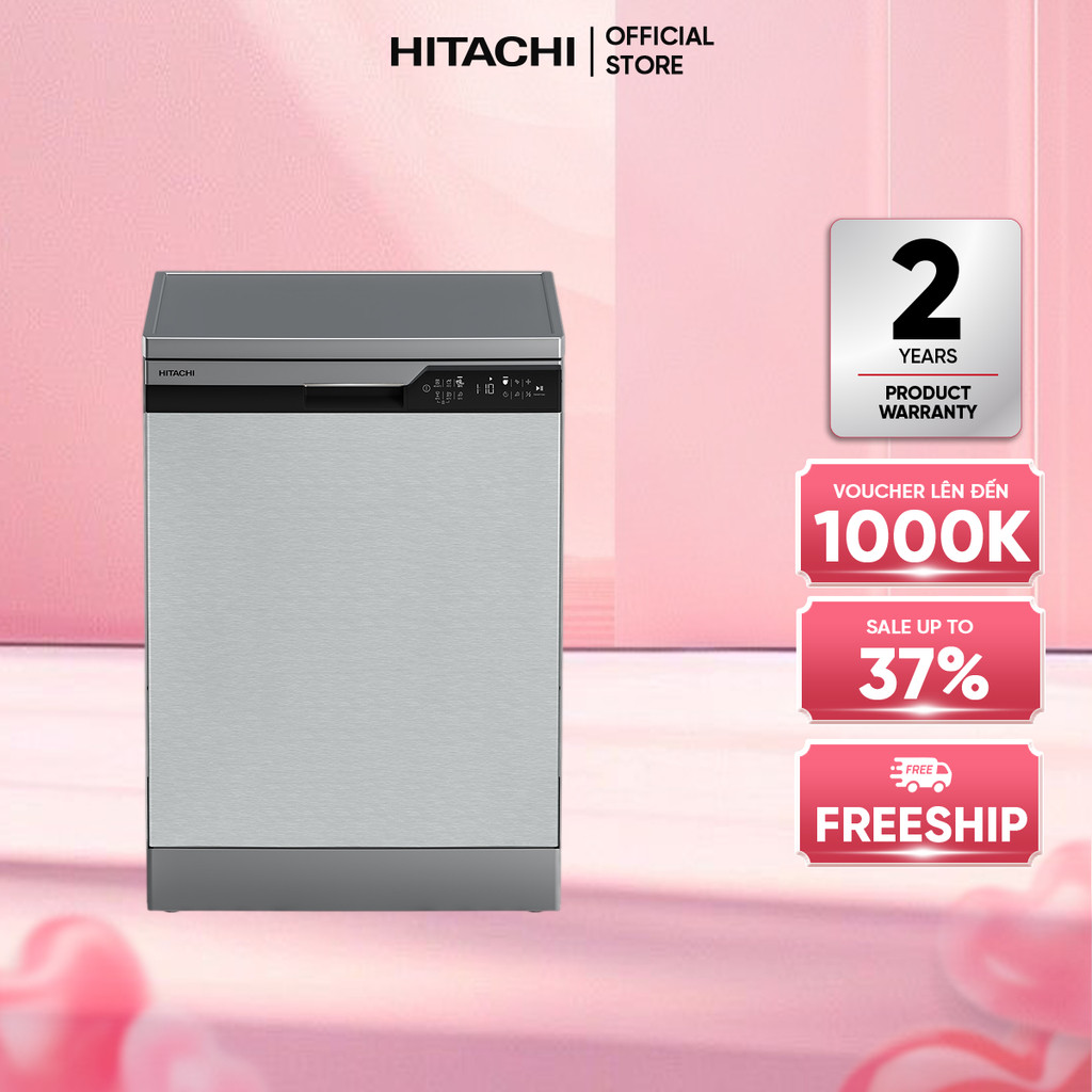 [MIỄN PHÍ GIAO HN HCM]Máy Rửa Chén Inverter Hitachi HDF-F146VX Rửa Diệt Khuẩn, Tự Động Sấy Khô,Làm B